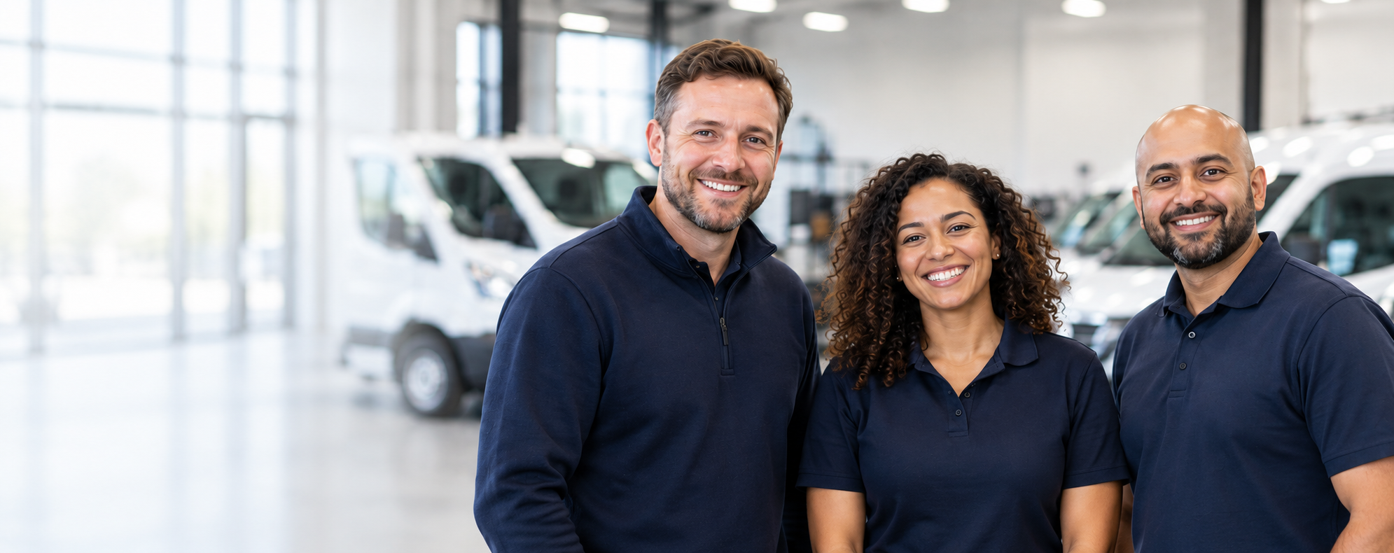 A welcoming van showroom